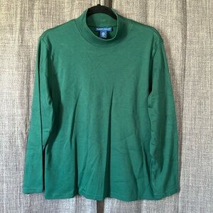Karen Scott green turtleneck long sleeve tshirt size XL
